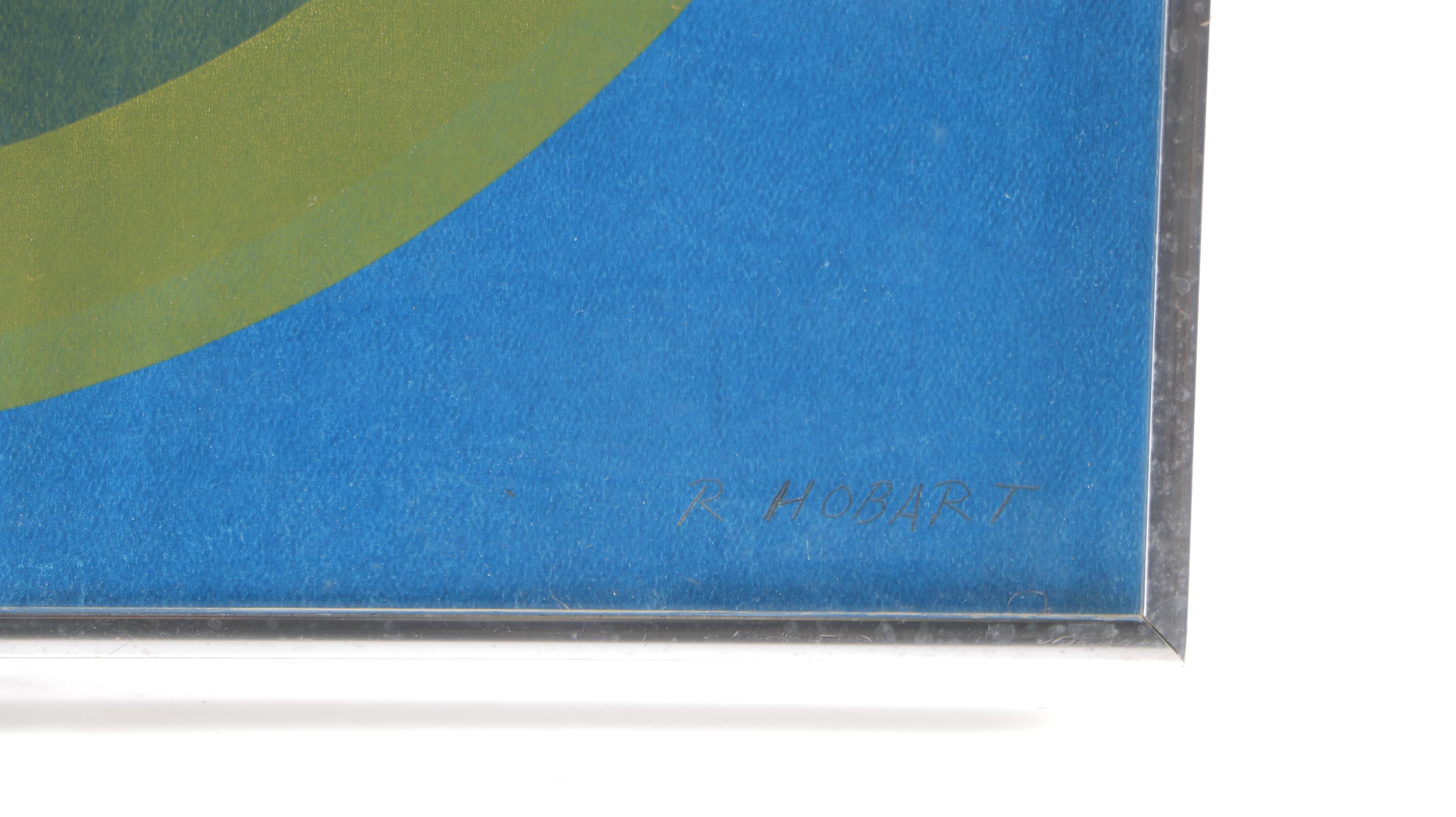 Roland Hobart Abstract Op-Art Style Serigraph Print