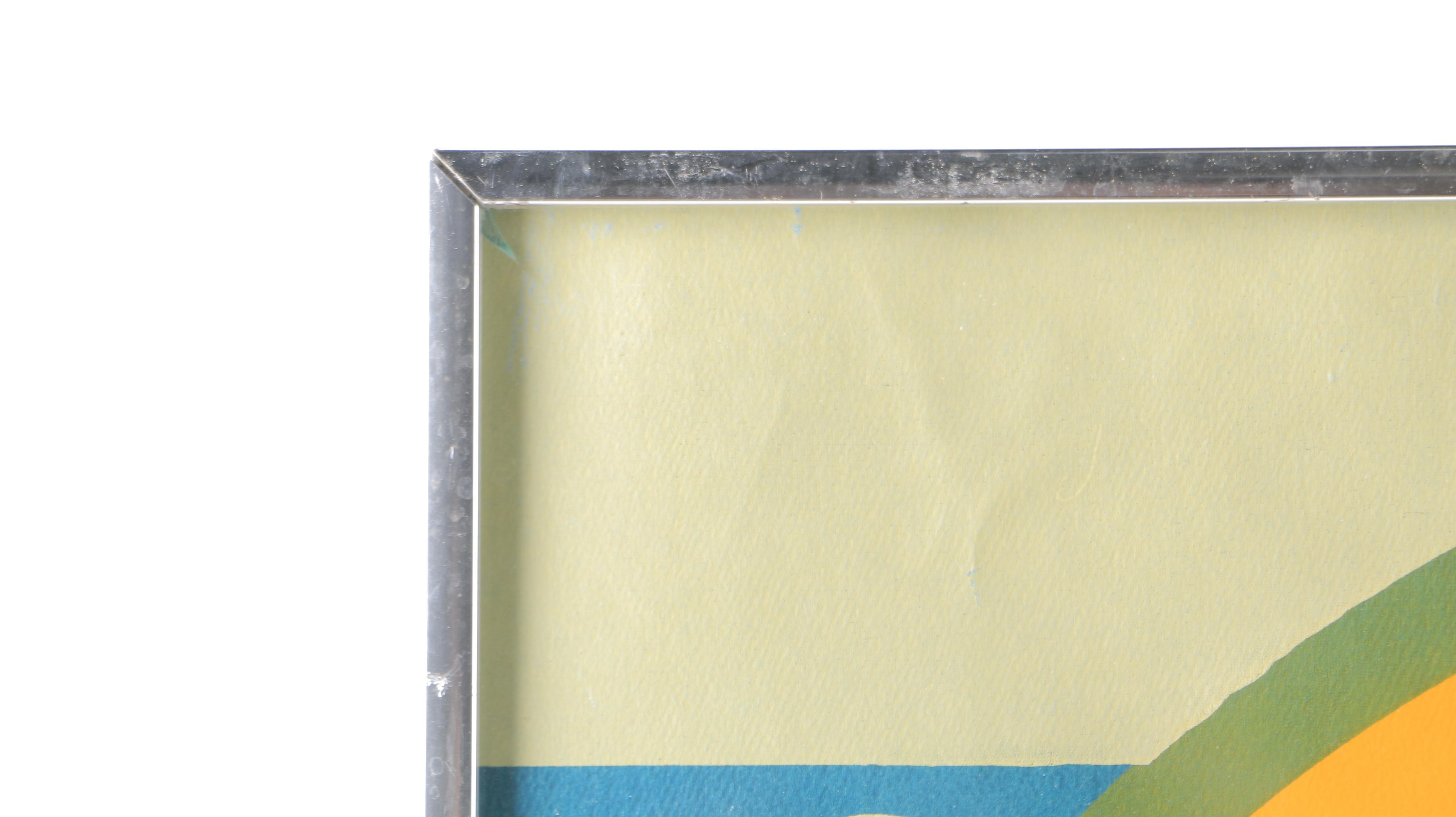 Roland Hobart Abstract Op-Art Style Serigraph Print