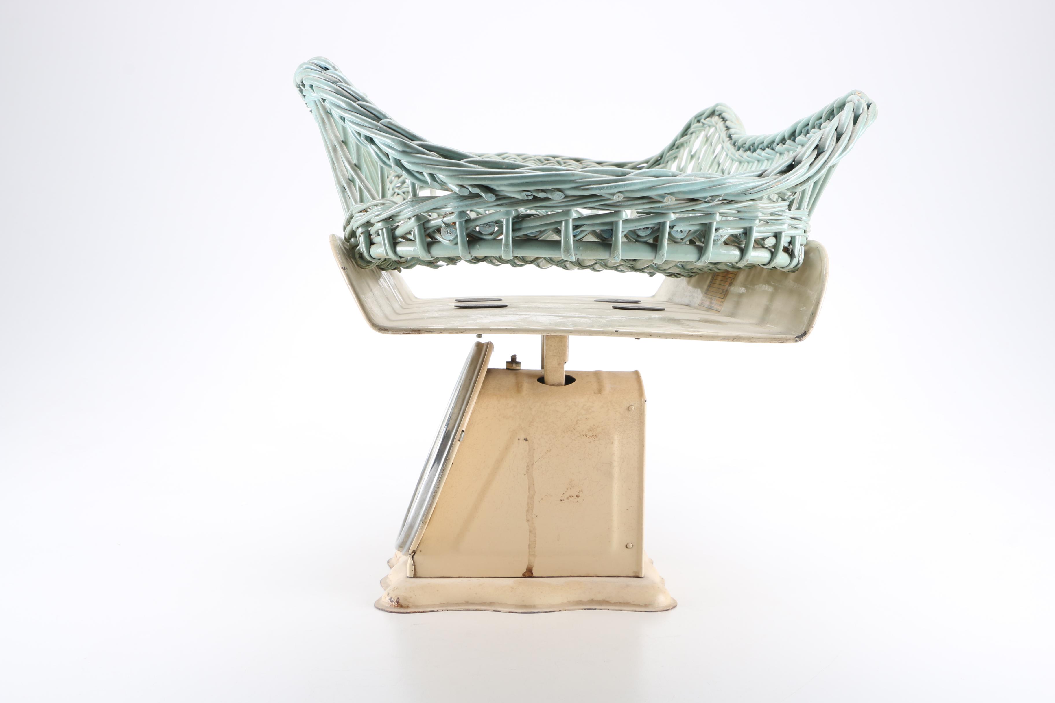 Vintage "Jay Bee" Baby Scale and Baby Basket