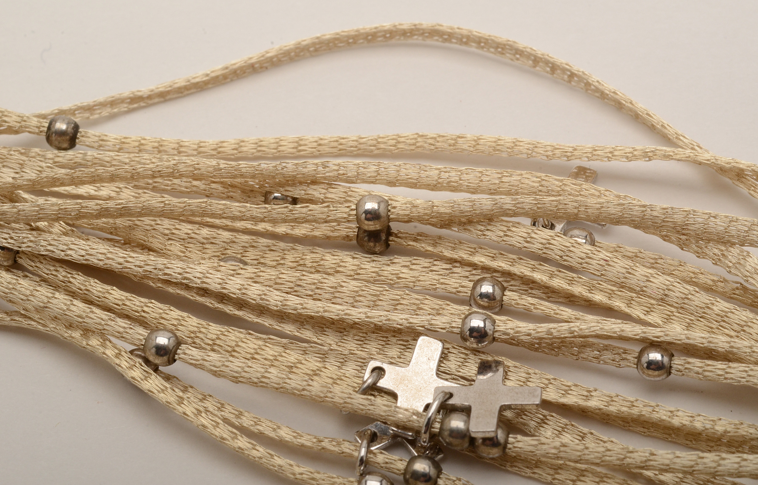 Calgaro Multiple-Strand Sterling Silver Cross Necklace