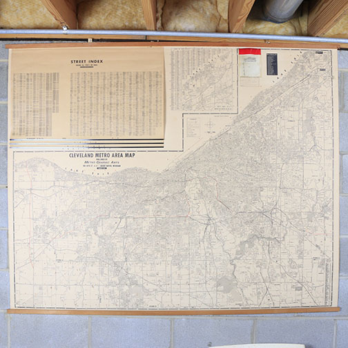 Vintage Cleveland Metro Area Map