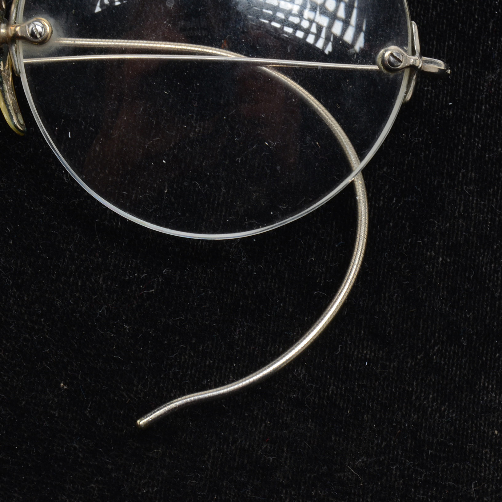 14K White Gold Vintage Cable Temple Eyeglasses
