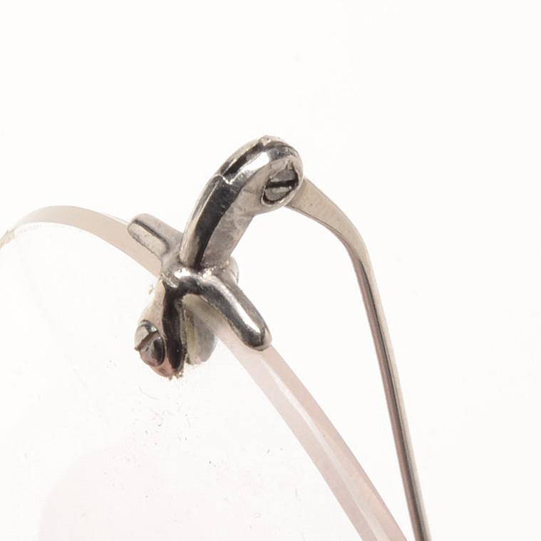 14K White Gold Vintage Cable Temple Eyeglasses