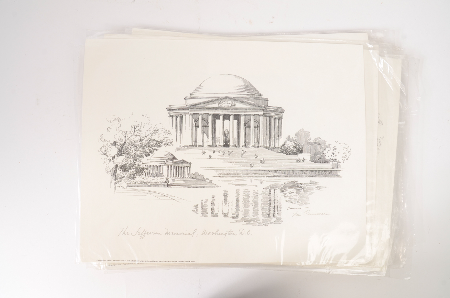 Signed Don Cannavaro Washington D.C. Landmark Prints