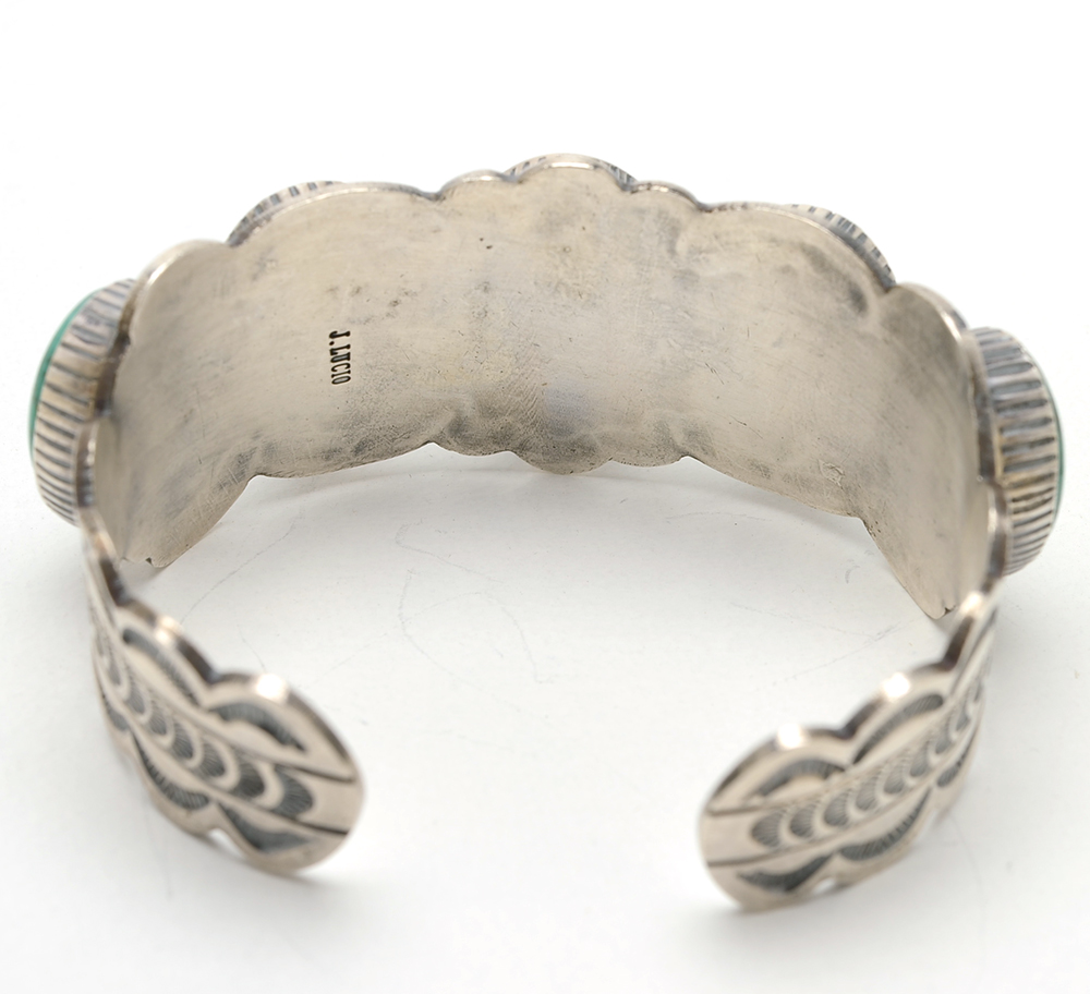 John Lucio Zuni Sterling Turquoise Cuff Bracelet