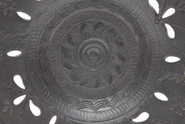 Signed Black Hungarian Art Pottery Bowl From Mohacs