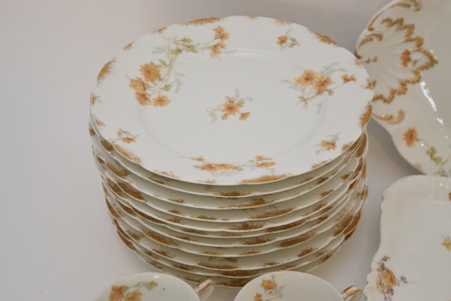 Antique China Set of Haviland and Gerard, Dufraissaix and Morel