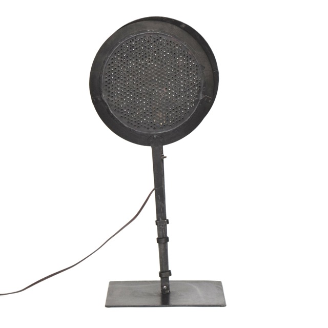 Hand Forged Black Iron Lamp