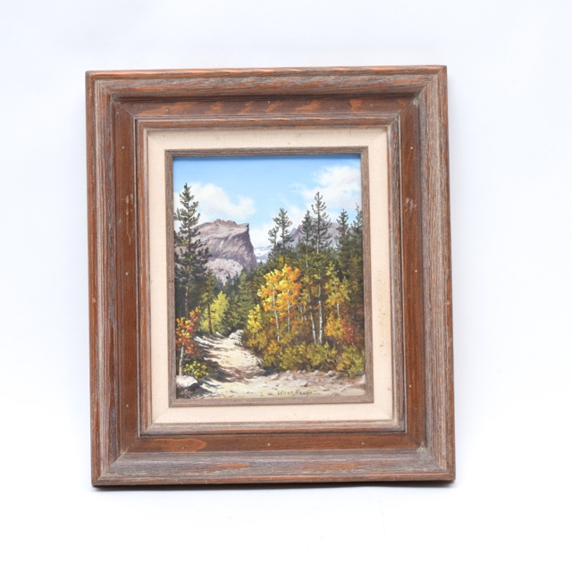 Original "Trail to Loch Vale-Hallett Peak" Oil on Canvas by Lillian Hauge
