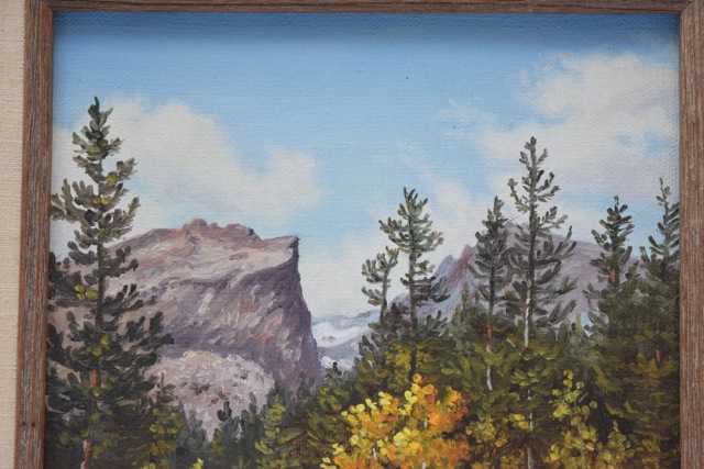 Original "Trail to Loch Vale-Hallett Peak" Oil on Canvas by Lillian Hauge