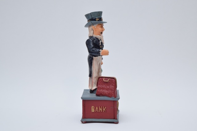 "Uncle Sam" Reproduction Cast Iron Coin Bank