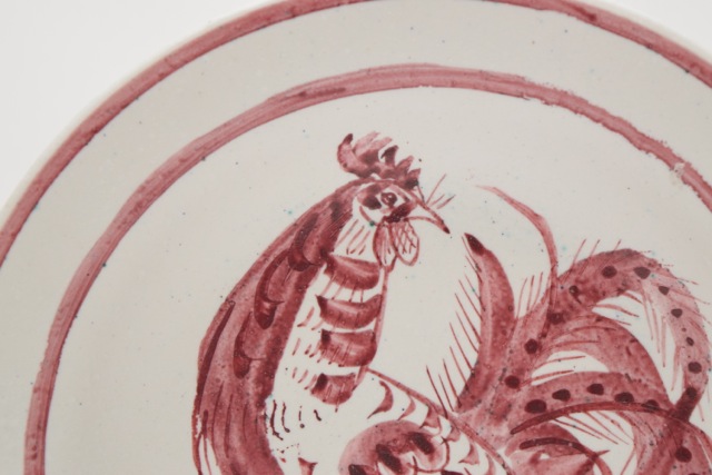 Studio Art Pottery Rooster Plate