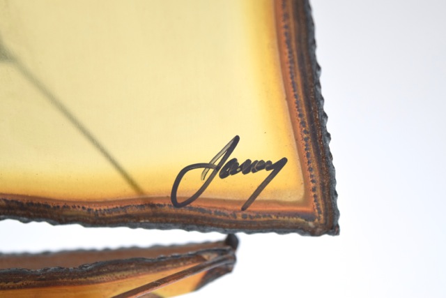 Signed Brass Sailboat Sculpture