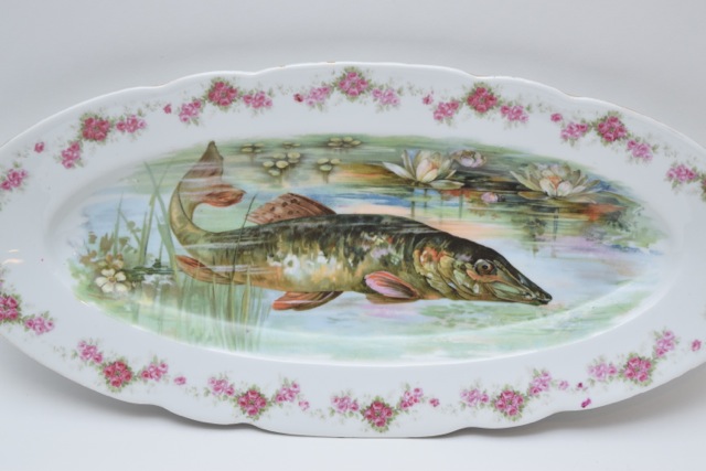 Imperial Crown China Austria Porcelain Fish Platter