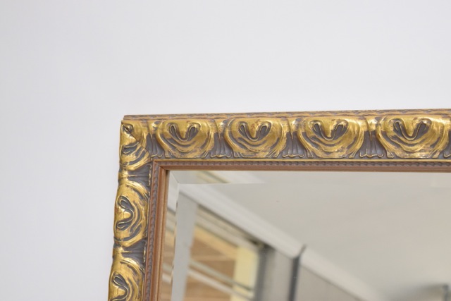 Gilt Wood and Gesso Beveled Wall Mirror