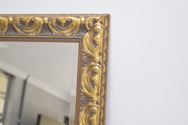 Gilt Wood and Gesso Beveled Wall Mirror
