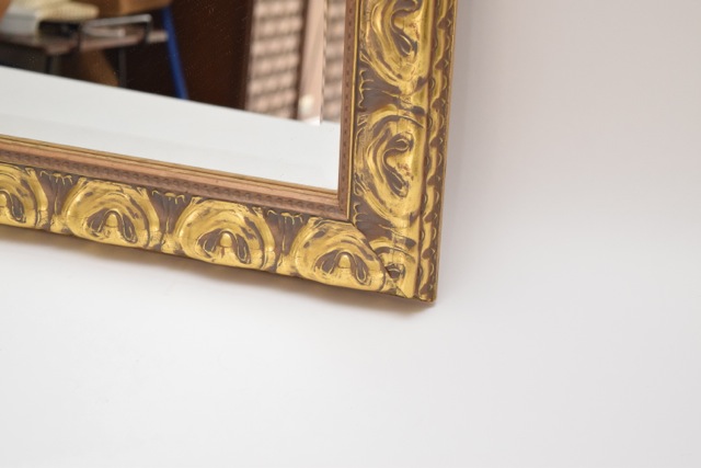 Gilt Wood and Gesso Beveled Wall Mirror