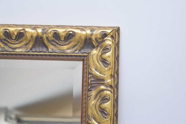 Gilt Wood and Gesso Beveled Wall Mirror