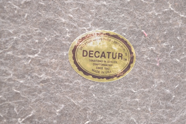 Vintage Walnut Decatur Jewelry Box with Costume Jewelry