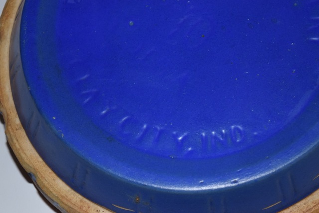 Vintage Blue Clay City Pottery Pie Plate