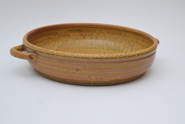 Signed Hand Thrown Stoneware Console Bowl