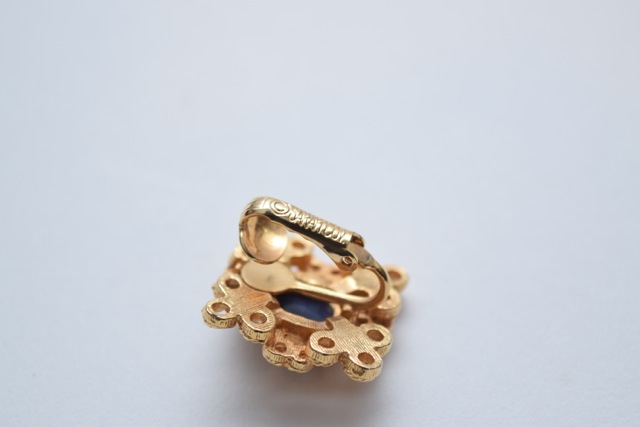 Vintage Walnut Decatur Jewelry Box with Costume Jewelry