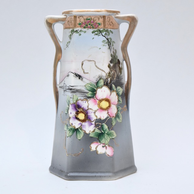 Royal Nippon Nishiki Porcelain Amphora Vase