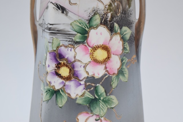 Royal Nippon Nishiki Porcelain Amphora Vase