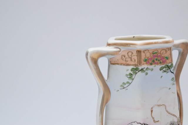 Royal Nippon Nishiki Porcelain Amphora Vase