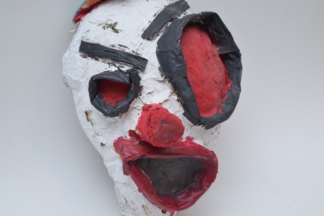 Papier Mache Clown Mask