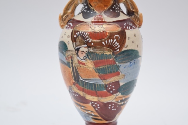 Japanese Porcelain Satsuma Moriage Urn