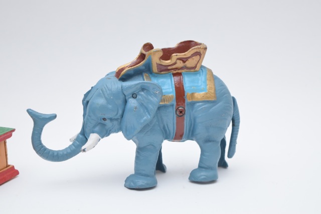 "Trick Dog" and "Circus Elephant" Reproduction Cast Iron Coin Banks