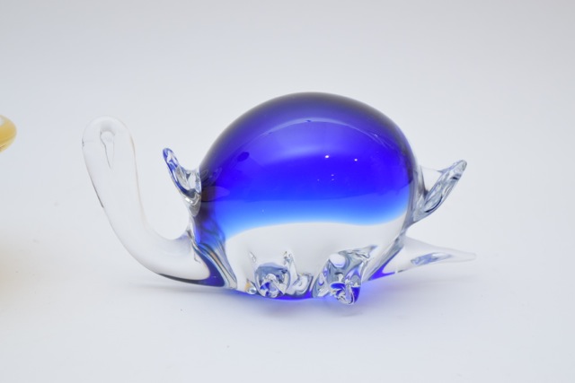 Murano Style Art Glass Paperweight and Millefiori Candy Dish