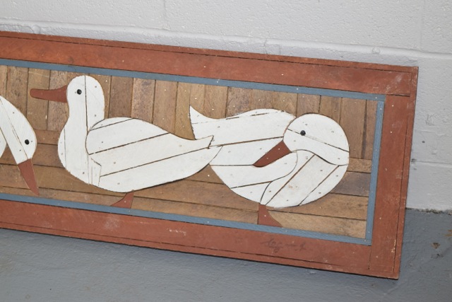 Signed Reclaimed Wood Duck Artwork