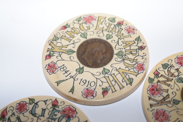 Handmade Nineteenth and Twentieth Century British Royalty Coasters