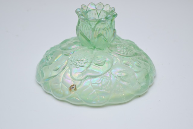 Vintage Fenton Opalescent Glass "Water Lily" Candle Holder