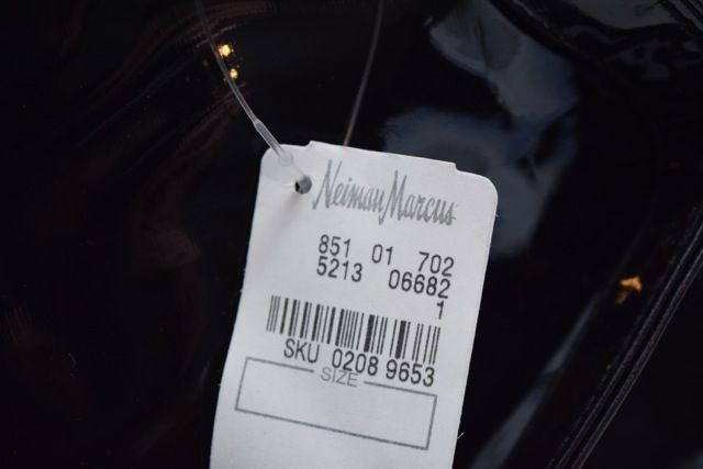 Neiman Marcus Faux Patent Shopper Totes
