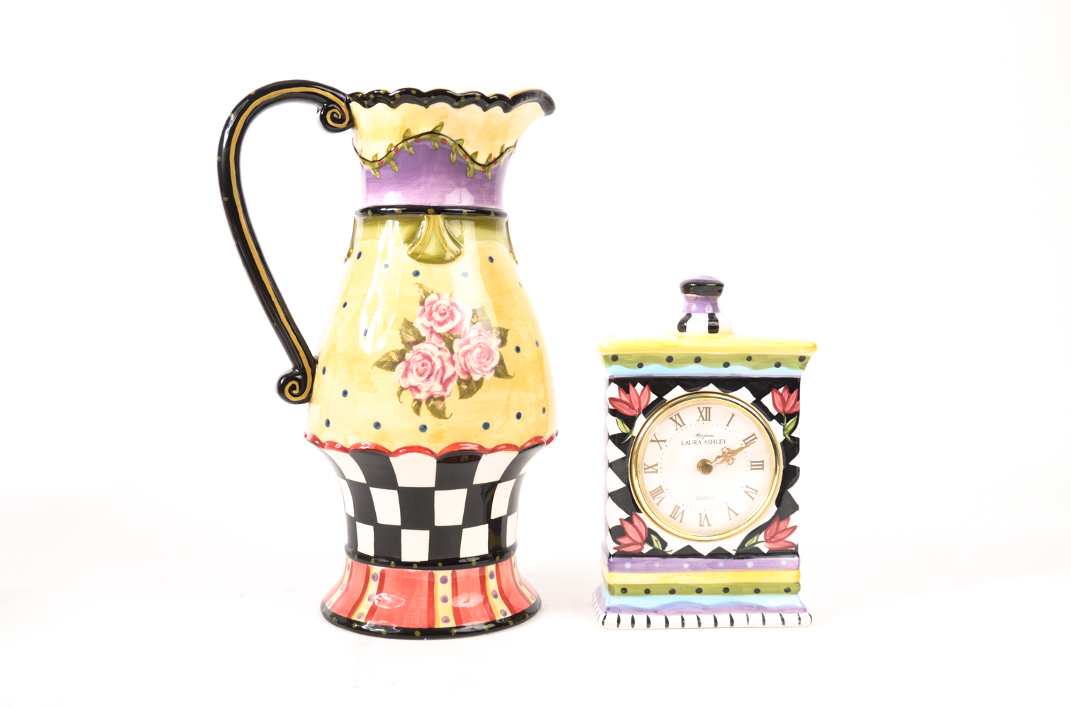 Laura Ashley Clock with Amber Rose Pitcher