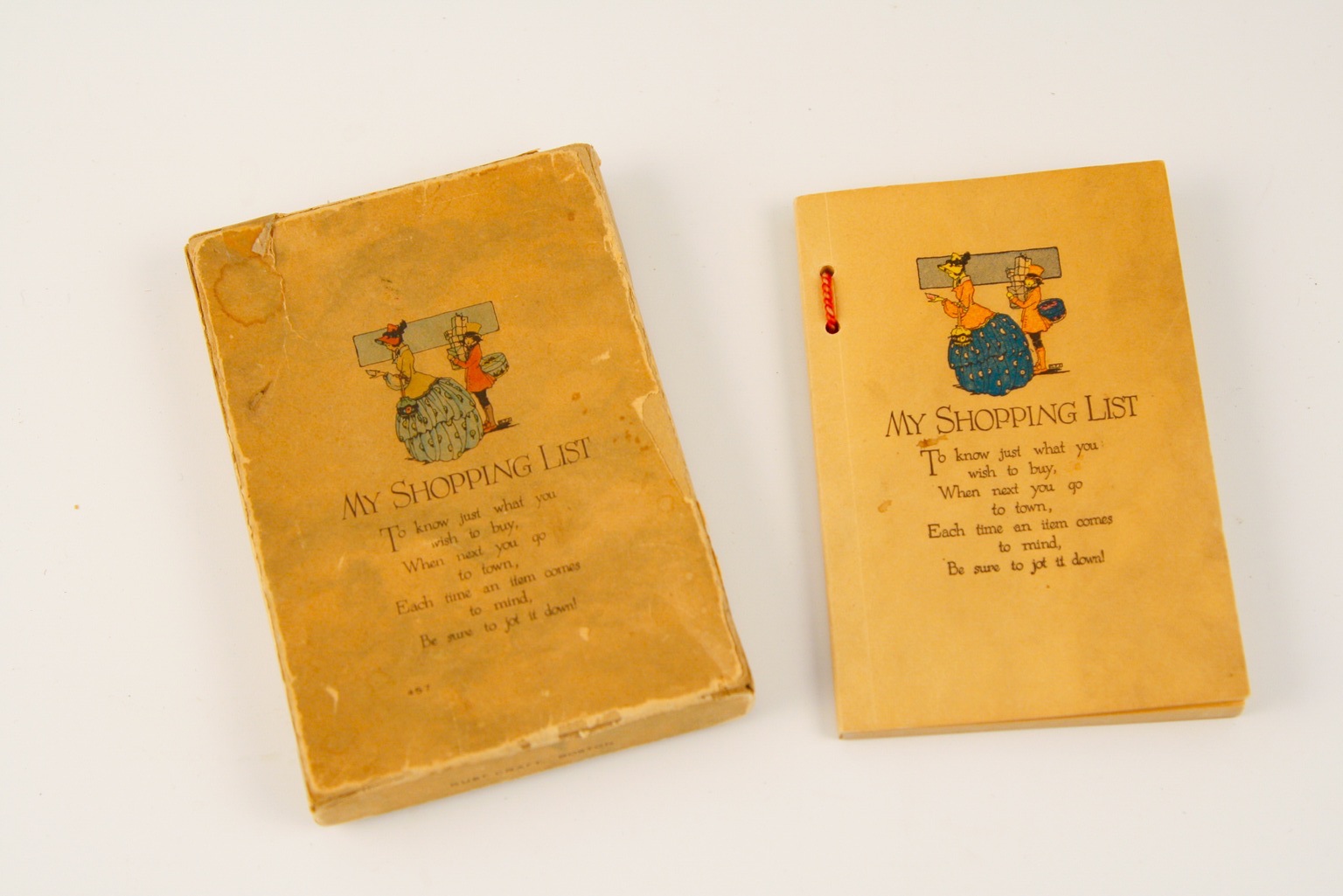 Framed Antique Needlepoint Sampler with Unused Shopping List