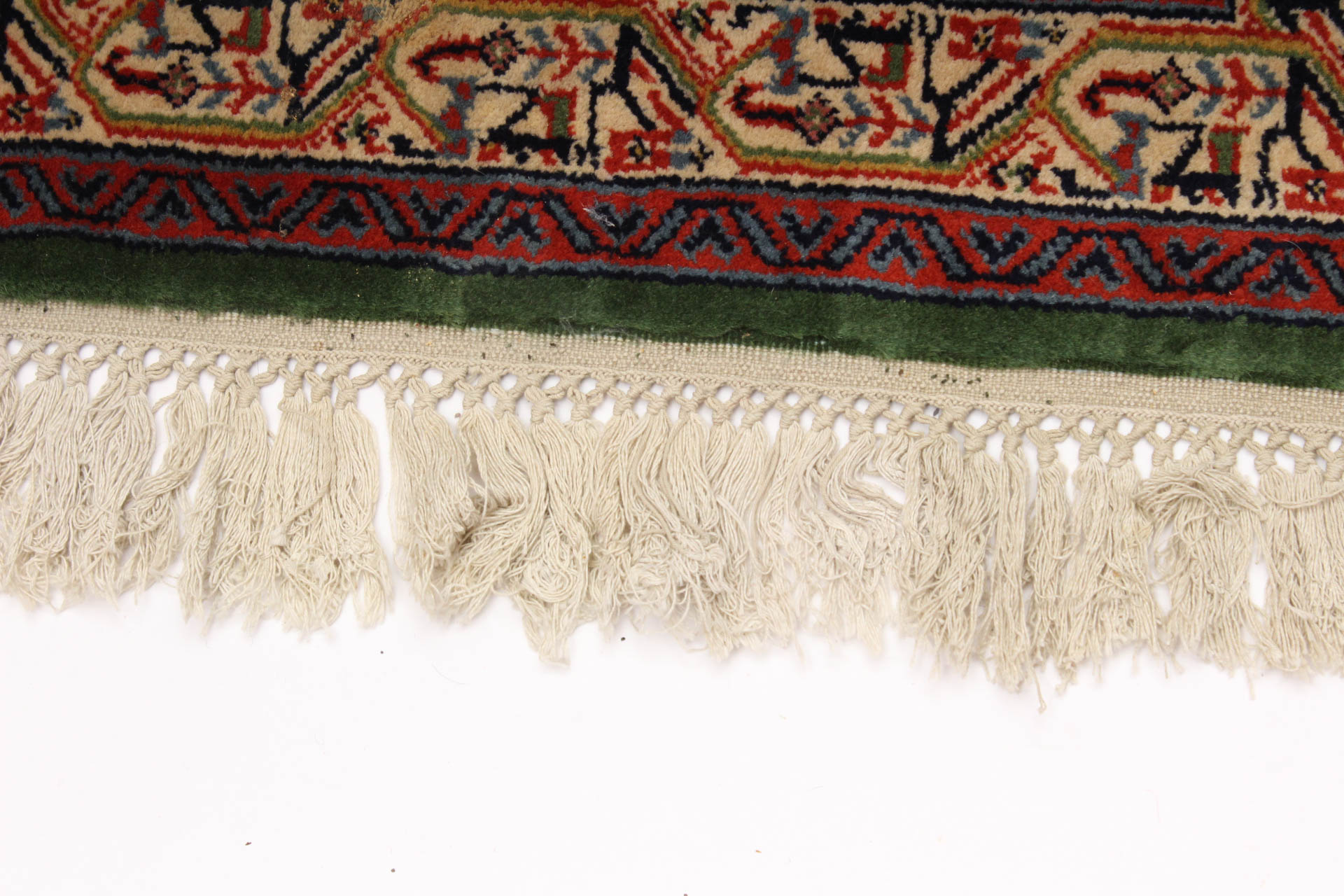 Hand-Knotted Kaimuri Indian Senneh Serabend-Style Accent Rug