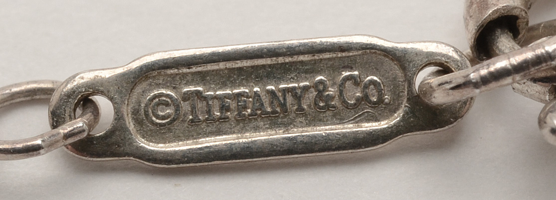 Tiffany & Co Sterling Silver and Titanium Double Cross Necklace