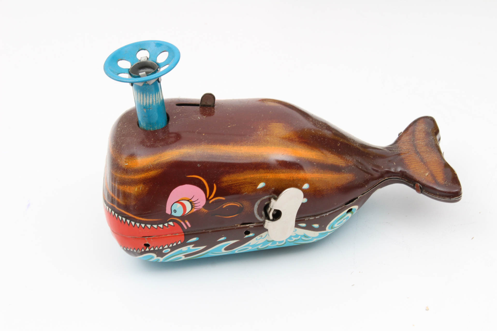 Vintage "Bimbo" Pelham Puppet with "Billy" The Ball Blowing Magic Whale Toy