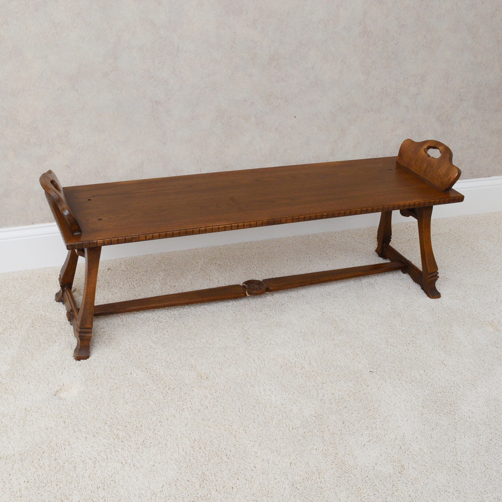 Mission Style Oak Bench