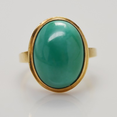 10K Yellow Gold Turquoise Ring