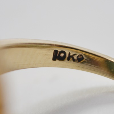 10K Yellow Gold Turquoise Ring