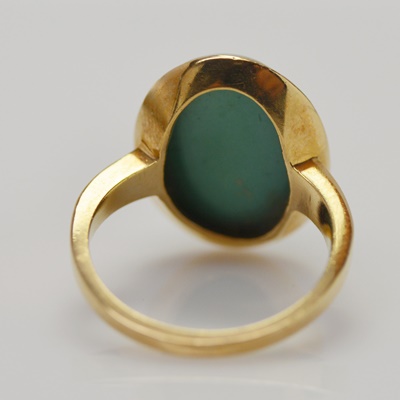 10K Yellow Gold Turquoise Ring