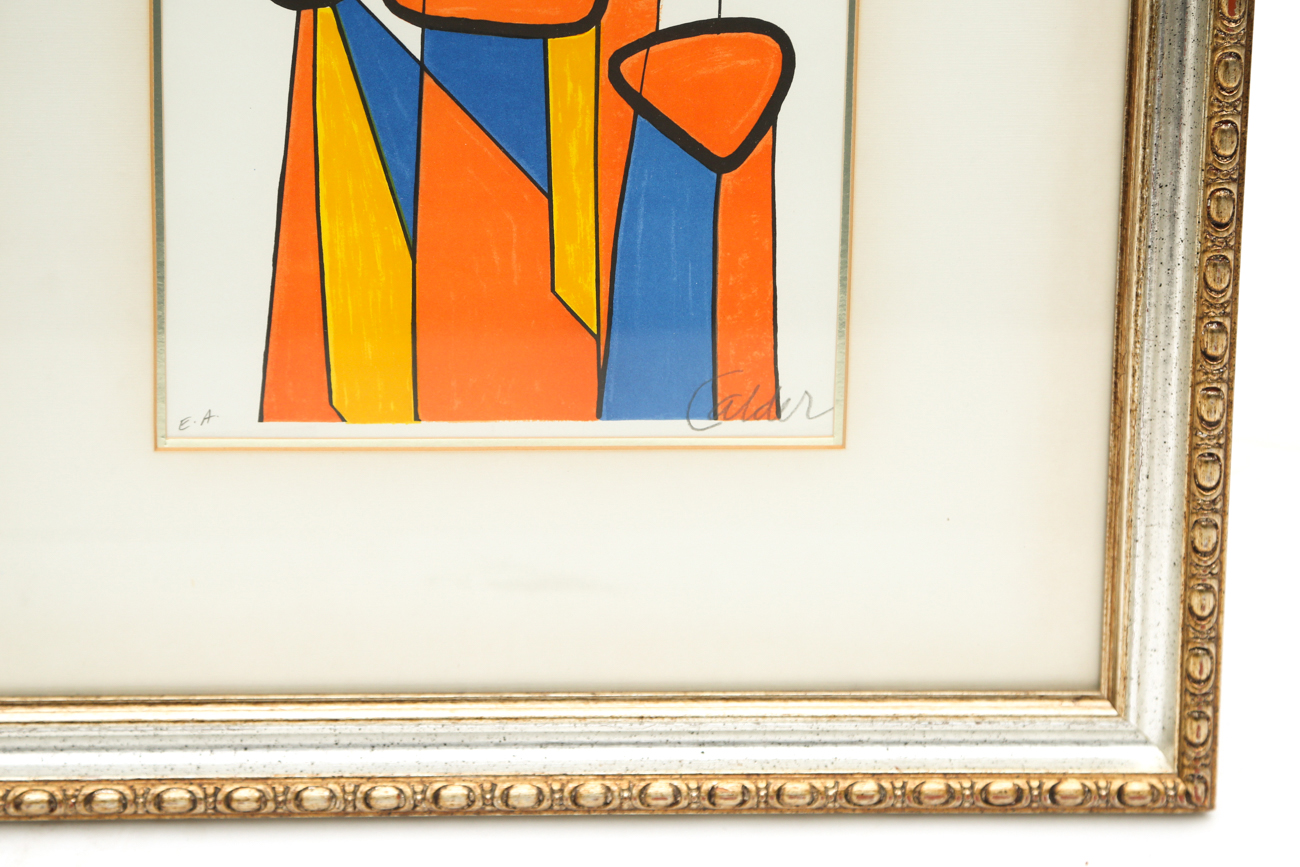 Alexander Calder Artist's Proof Lithograph "Squash Blossoms"