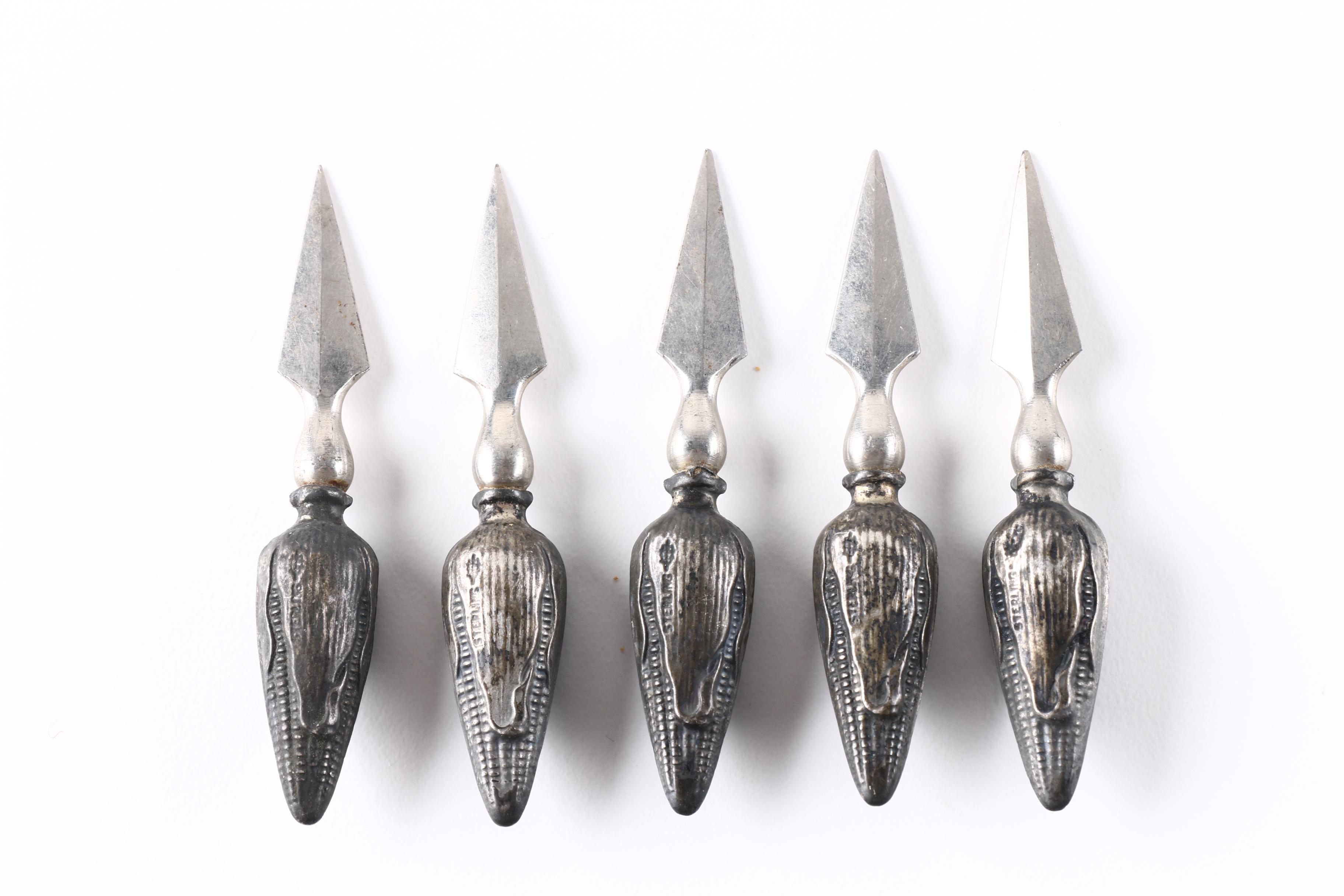 Webster Co. Sterling Silver Corn Holders