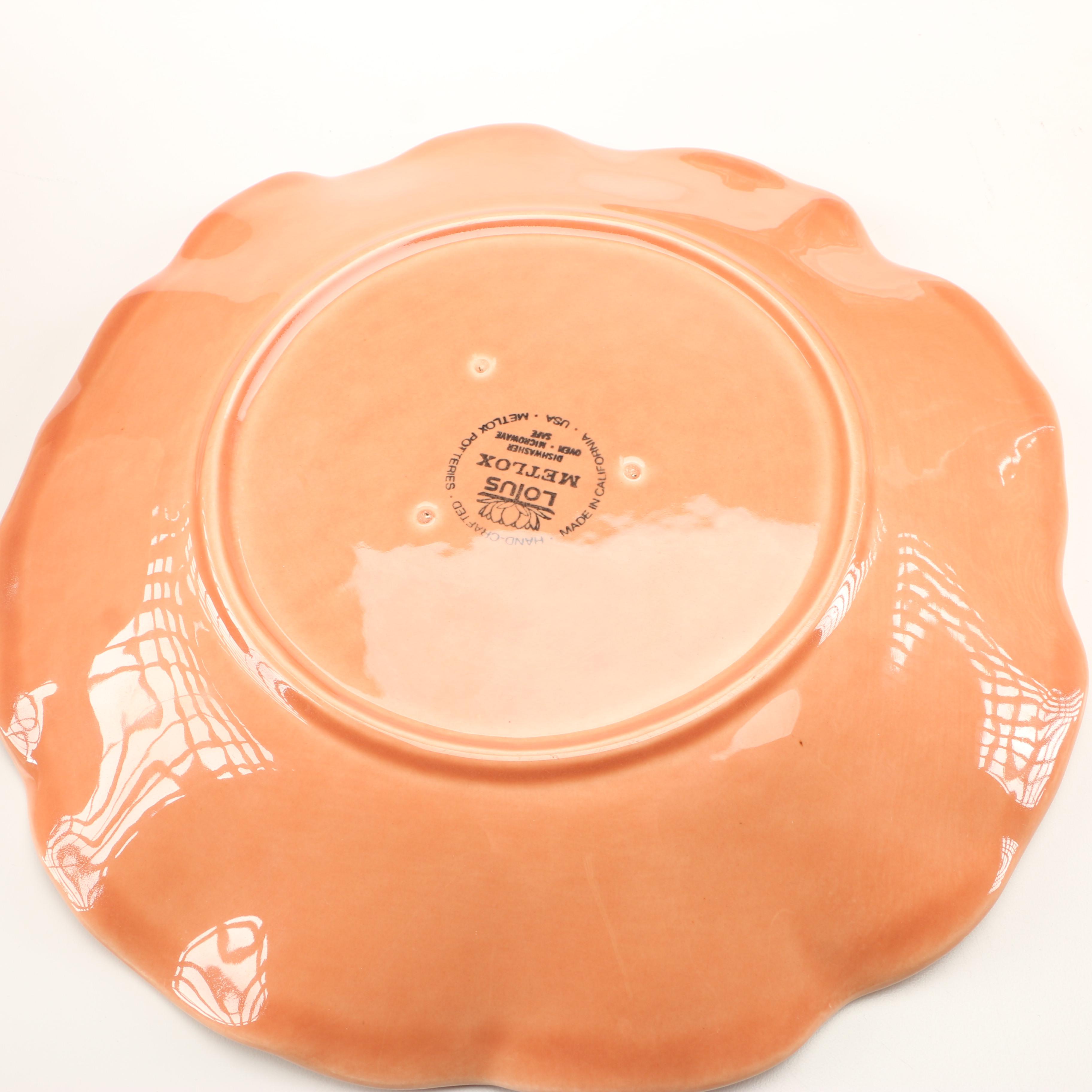 Lotus "Metlox" Hand Crafted Majolica Dinnerware