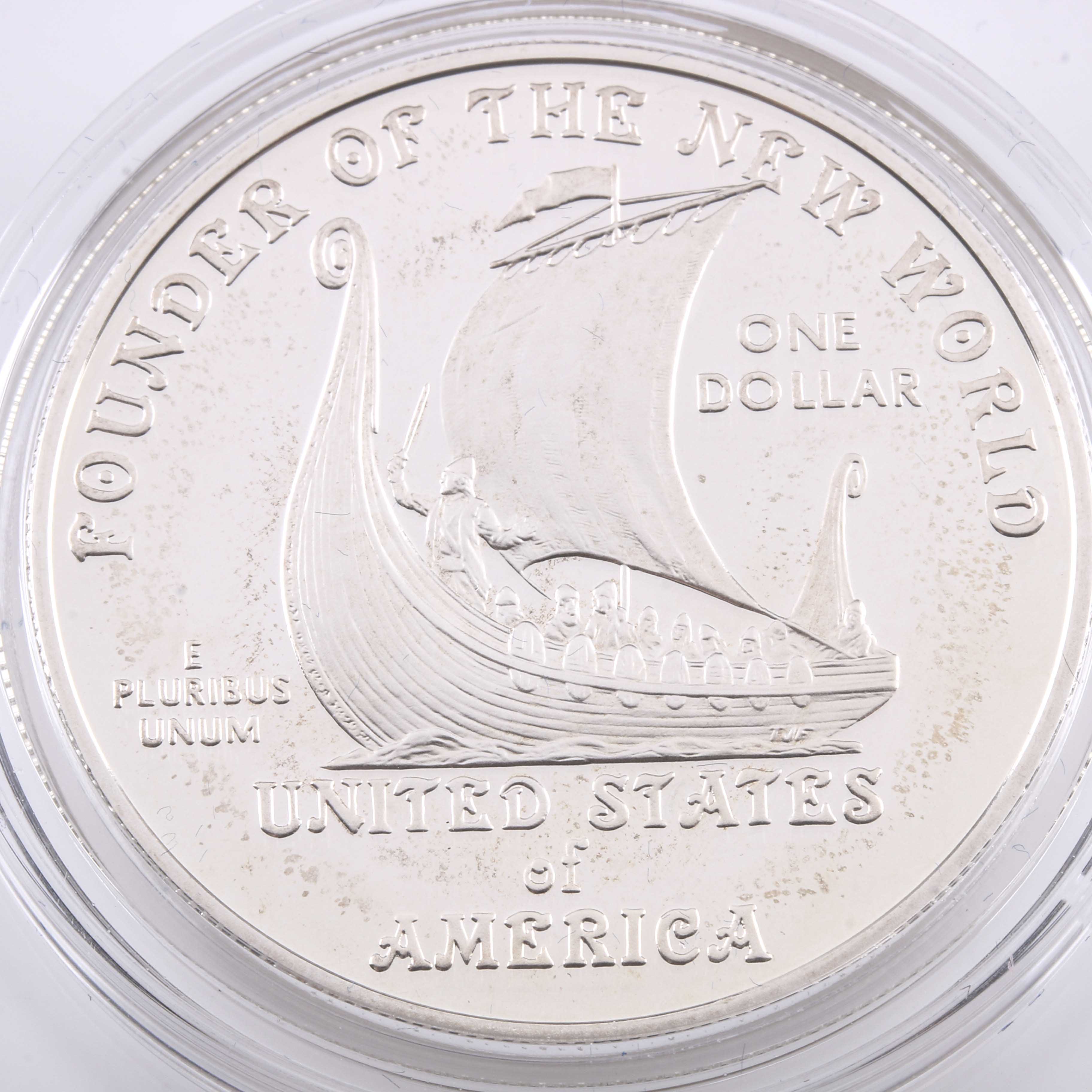 Set of Two 2000 Leif Ericson Millennium Commemorative Silver Coins